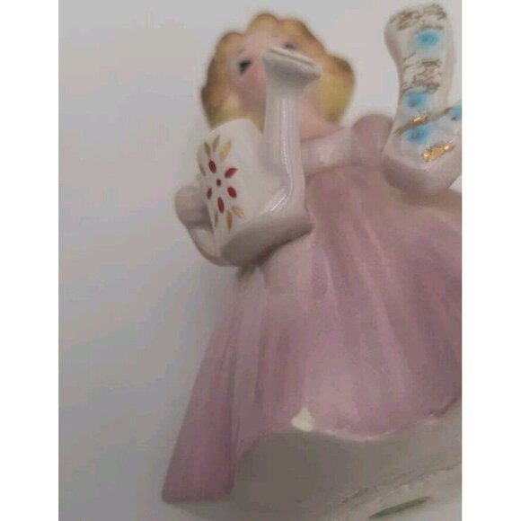 Josef Originals 4th Birthday Girl Angel Figurine Tag And Stickers Watering Can - Picture 15 of 16